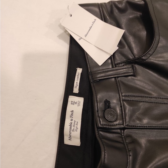 Abercrombie & Fitch vegan leather pants size 4/27 - Picture 4 of 10